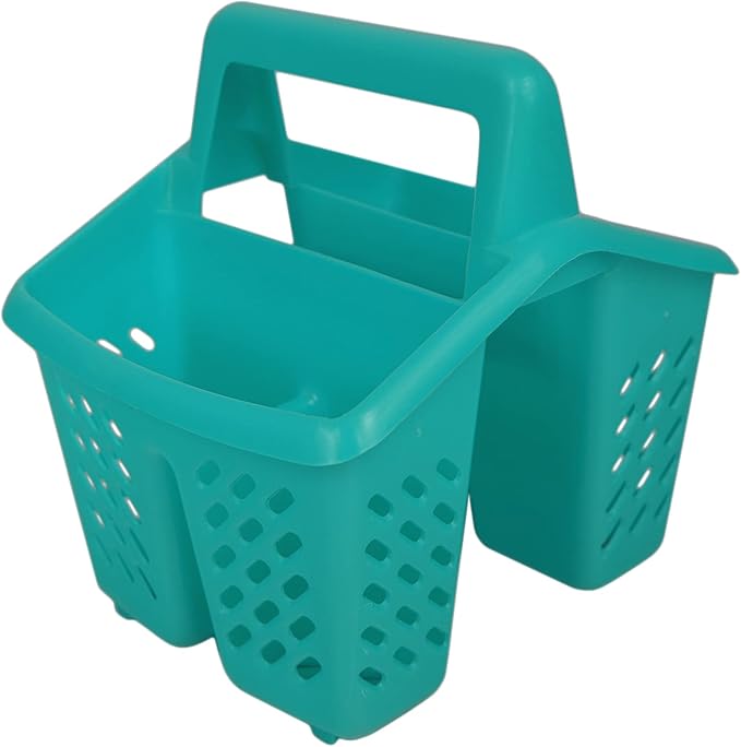Black Duck Brand Set of 4 Cutlery Caddies With Draining Holes - or Classroom Caddies - With Handles - 6 L x 5.5 W x 6.5 H (4)