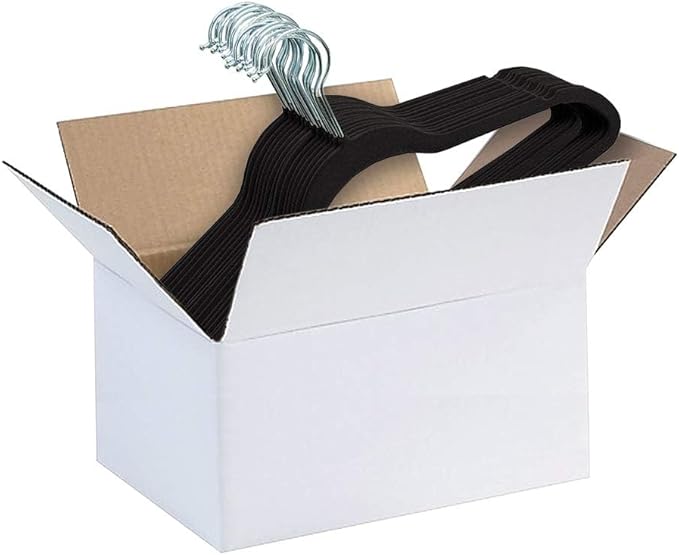 Premium 20 Pack - Ultra Thin No Slip Velvet Suit Swivel Hangers - 21" Extra Wide Strong Velvet Hangers - Space Saving Clothes Hangers - 21x0.2x10 inches (Black)