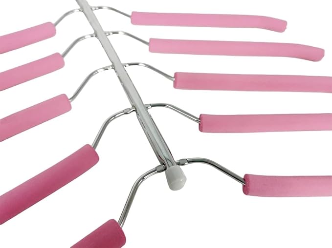 Shirts Hangers Space Saving Clothes Hanging 5 Layers Non Slip EVA Sponge & Stainless Steel Hook for Closet Organizers and Storage