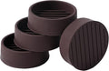 1.5x1.5 Round Rubber Furniture Caster Cups, Anti-Sliding Furniture Pads Bed Stopper Floor Protectors with Grip - Protect Any Flooring