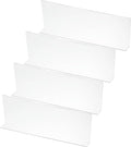 PATIKIL 4 Pack Shelf Dividers for Closet Organization, 13.8x1.6x4.8 Acrylic Closets Separator Kitchen Cabinet Shelves Under Bed Blocker for Bedroom Kitchen Office, Clear