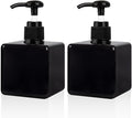 Hand Soap Dispenser, Plastic Pump Bottles, Refillable Empty Lotion Dispenser Liquid Container for Bathroom Kitchen College Dorm, 8.5 oz 2 Pack Black