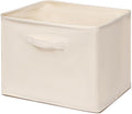 Foldable Storage Bins with Lids Cotton Canvas Rectangular Storage Box Ideal for Organization Lightweight and Durable (14.96 x 12.01 x 12.2)