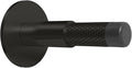 Mega Handles Knurled Baseboard Door Stopper - Heavy Duty Door Stoppers for Bottom of Door, Zinc Alloy Door Stops with Rubber Tip - Matte Black