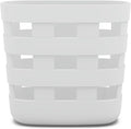 Lalo Bath Time Storage Bin - Keep Items Organized & Dry with Non-Toxic Plastic, Easy Cleanup, Removable Drying Bin, Woven Baby Organizer, Secure Wall Attachment, 9 x 5.5 x 8.5 in - Coconut
