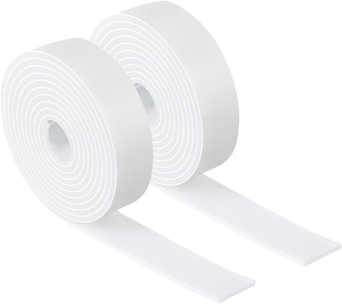 Felt Strips with Adhesive Backing – Furnigear Heavy Duty Cuttable Felt Tape Roll Furniture Pads for Chair Legs - Protecting Hardwood Floors, Chair Wall Protector (White, 80 x 1 x 0.14 Inch)