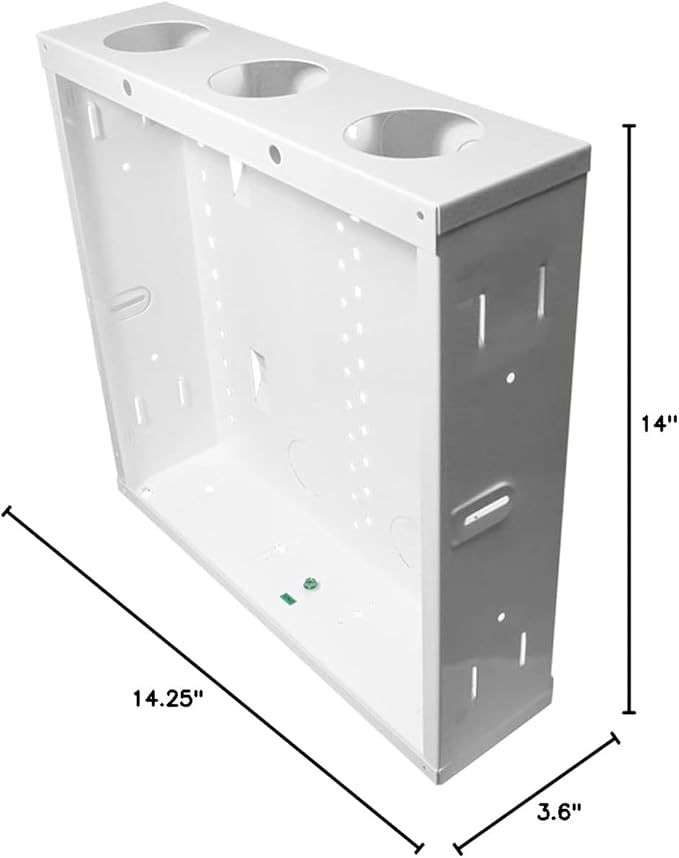Legrand - OnQ 14 Inch Cable Management, Structured Media Box, In-Wall Enclosure, no cover, Glossy White, EN1480