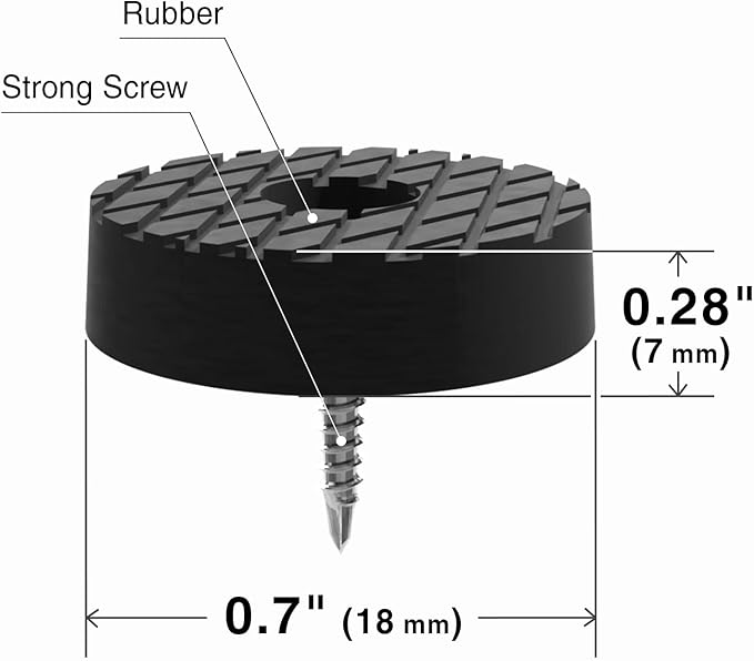 X-Protector Screw On Rubber Feet - 32 PCS 0.7" - Premium Non Slip Furniture Pads - Anti Skid Pads for Furniture Feet - Chair Leg Protectors - Furniture Grippers for All Surfaces - Protect Any Floors!