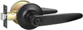Privacy Door Levers, 1 Pack Matte Black Door Handles, Bed and Bath Door Locksets Heavy Duty Keyless Interior Handles, Reversible for Left Right Handed Doors