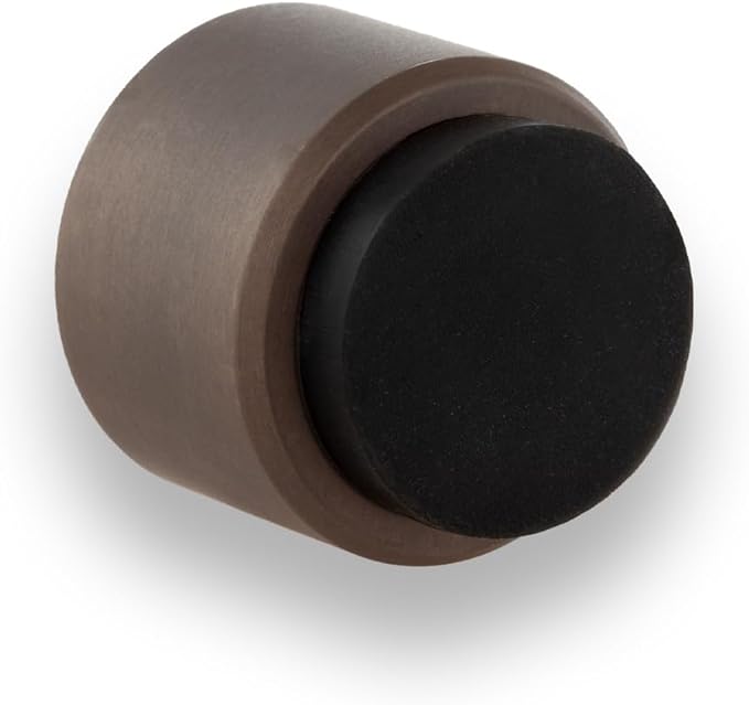 EVI | Wall Adhesive Doorstop | 1.1'' X 1.1'' | Great Adherence | Rustic Brass Finish | 100% Functional | Mod. 198/28