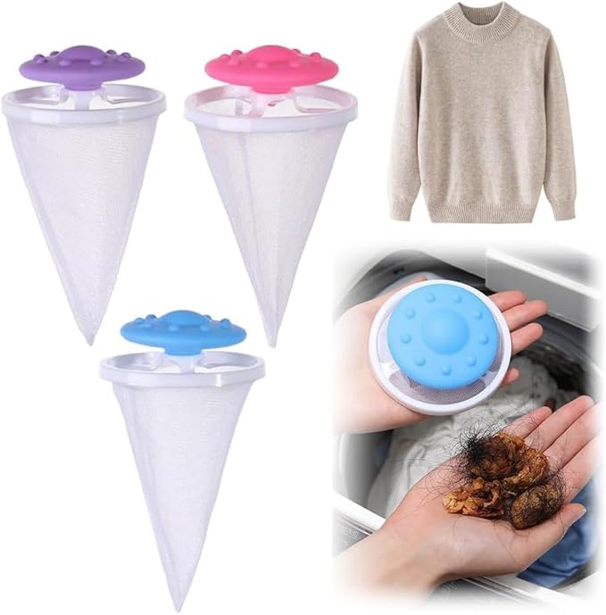 2025 New Upgrade Floating Hair Filtering Mesh Removal, Lint Catcher for Washing Machine, Pet Hair Catcher for Washing Machine, Hair Catcher Washer Machine for Cat Dog