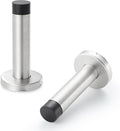 HOME MASTER HARDWARE 2 Pack Satin Nickel Door Stoppers – 3.5 Inch 304 Stainless Steel Door Stop Bumper, Door Holder Wall Protector with Sound Dampening