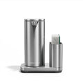 simplehuman Liquid Sensor Pump, 9 oz. with Caddy, Automatic Soap Dispenser for Kitchen and Bathroom, Touchless Motion Sensor, Variable Dispense, Rechargeable, High Grade Brushed Stainless Steel