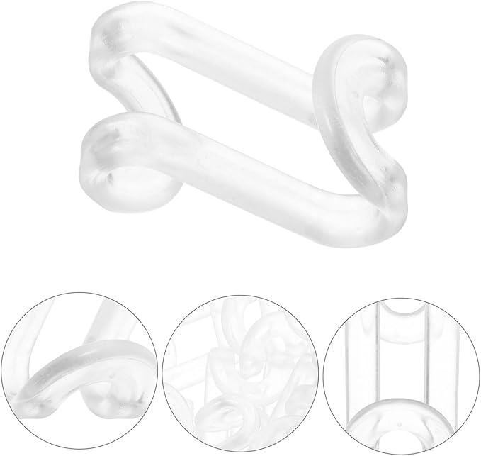 Clothes Hanger Connector Hooks S Shaped 1.57 Inch Transparent Space Saving Hanger Hooks for Closet Organization and Multi-Layer Clothes Hanging 60 Pack