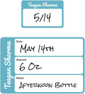 Name Bubbles - Reusable Baby Bottle Labels for Daycare (20 Labels) - Kids Washable Name Tags for Bottles, Sippy Cups, & Snack Containers, Waterproof, Baby Name Stickers, Write-On (Neutral Color)