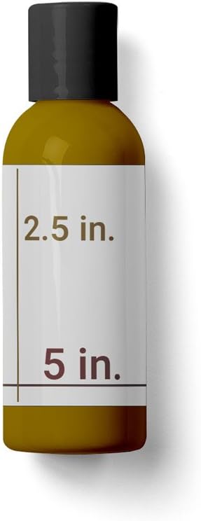 60 Labels for 4 oz Bottles, 5 x 2.5 inches, Waterproof White Vinyl (5 x 2.5 inches, 60 Labels)