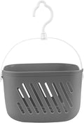 Hanging Shower Caddy Basket Plastic Hanging Shower Caddy with Hook Portable Kitchen Organizer Storage Basket for Bathroom Kitchen Pantry Bathroom Dorm Room（Grey）