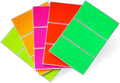 Royal Green Rectangular Name Tag Stickers- Color Coding Labels for Organizing, Moving, & Parties, 4" x 2" Stickers to Write On Name Tags for Events & Parties, 30-Pack (5 Assorted Neon Colors).