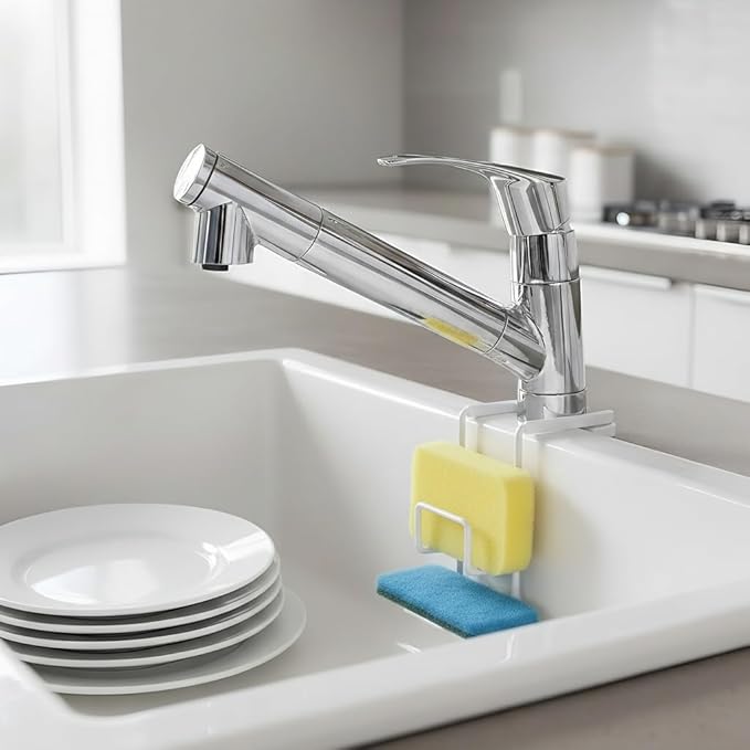 Kitchen Sink Accessory Sponge Holder (WHITE, XLARGE)