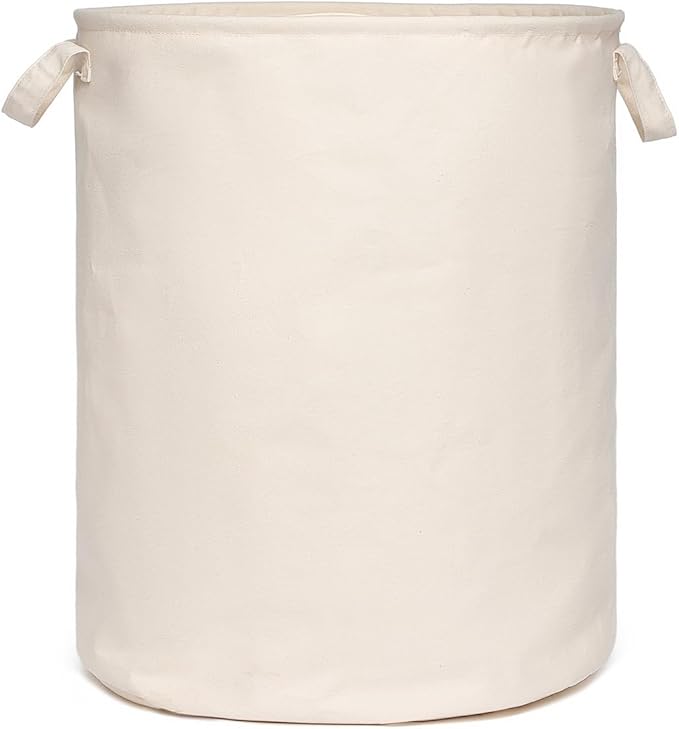 Foldable Storage Bins with Lids Cotton Canvas Rectangular Storage Box Ideal for Organization Lightweight and Durable (15.75 x 19.29)