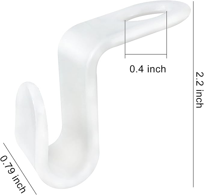 Andiker 40Pcs Clothes Hanger Connector Hooks, Plastic Mini Closet Hanger Organizer, Space Saving Cascading Connection Hooks for Clothes Hangers, White