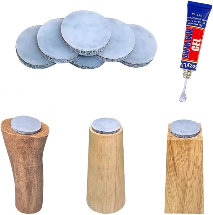 No Lost Pads! Silicone Grippers (Felt Base) for Hard Floors & Carpets – No Sliding, Sofas, Beds, Bar Stools, Not Adhesive Backing | 30mm (1.2") Round, 48 Pcs