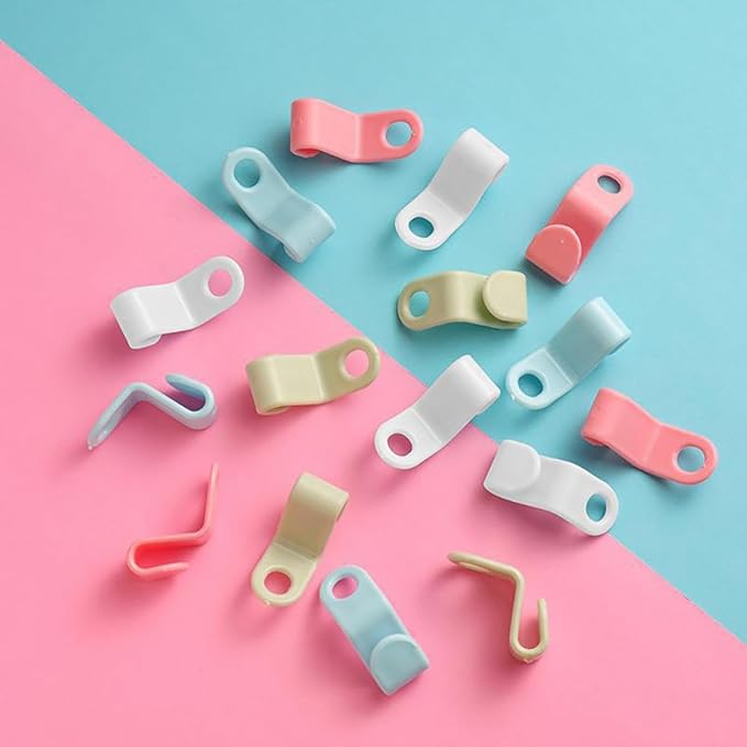 120pcs Clothes Hanger Connector Hooks Set Plastic Multi-Color Clothes Hooks for Closet Organization Wardrobe Linkage Space-Saving Hanger Connectors for Home Use