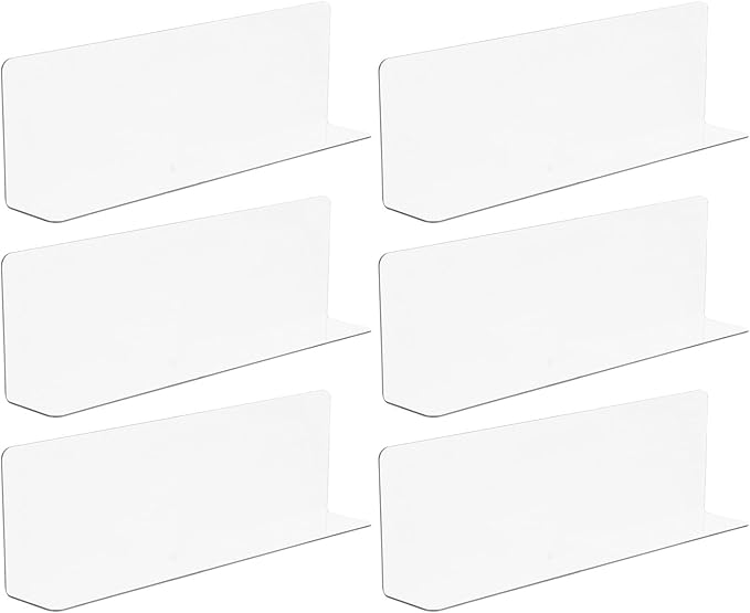 RUNROTOO Shaped Shelf Dividers Organizers for Store and Closet Classification Cabinets () Easy Maintenance and Cleaning