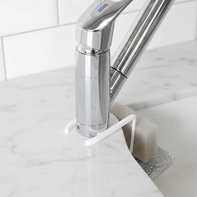 Kitchen Sink Accessory Sponge Holder (WHITE, LARGE)