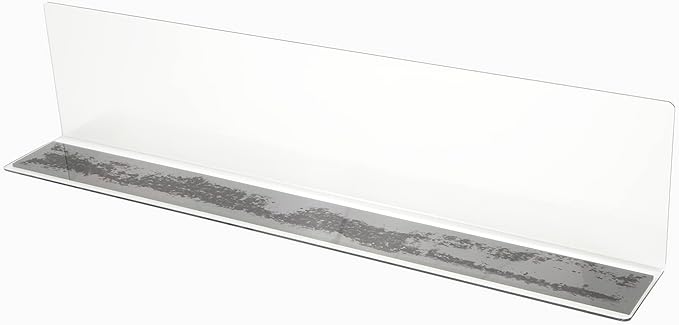 Sightline Display - Magnetic Shelf Dividers- Shelf Retainer 5 Pack Magnetic Base- Clear 80 Mil Thick Plastic 22" L x 5" H x 3" W Shelf Dividers for Stores, Cabinet Gondola Shelf Dividers