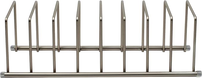 FitWell Kitchen Bakeware Organizer,Plate Racks,Rack for Plastic Lids,Cutting Boards,Cookie Sheets,Pots & Pans Holder,Compact Kitchen Storage,Cabinet Organizer