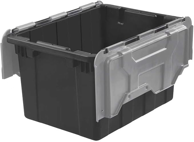 （2-Pack） 48QT Plastic Storage Box with Lid, Large Capacity Lidded, Heavy Duty Container for Home, Office, Warehouse & Business。