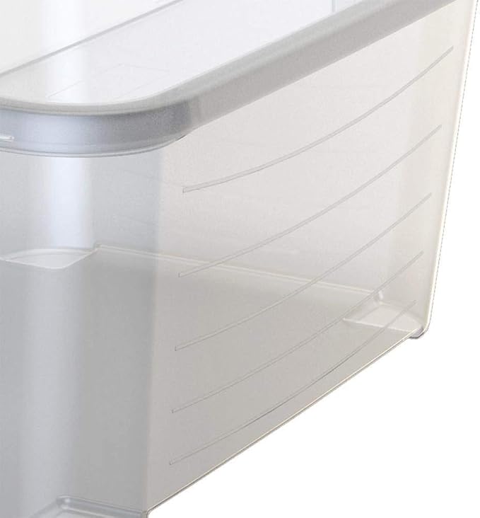 Life Story 12 Pack Light Duty Stackable Storage Bin, 55 Quart Home Organizer, Versatile Lightweight Locking Bins with Carrying Handles, Clear