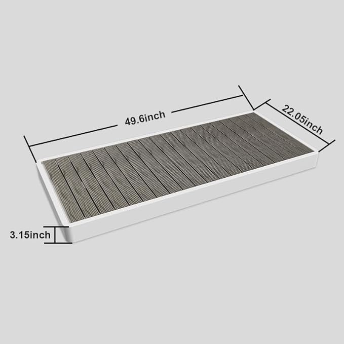 Natural Wooden Bath Mat Non Slip Easy to Clean Shower and Bathtub Mat for Indoor Outdoor Ice Bath Spa Sauna Pool