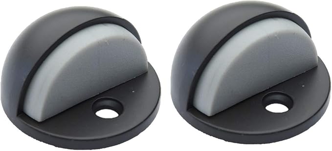 QCAA Low Dome Floor Door Stop, H 25.4 x Diameter 44.5mm, Zinc Die Cast, Oil Rubbed Bronze US10B, 8 Pack, Made in Taiwan