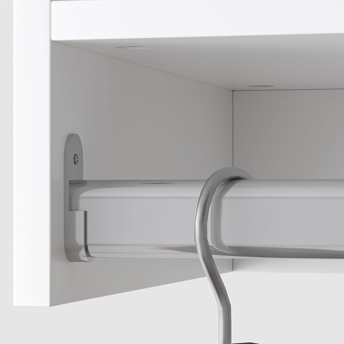 Modular Closet System, 102" Wide Closet Organizer System with Hanging and Towers, Wood Tower Closet Storage for Walk In Closets, Wall Mounted Wardrobe Organizer Kit System, Bedroom,White