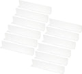 PATIKIL 12 Pack Shelf Dividers for Closet Organization, 13.8x1.57x2.4 Acrylic Closets Separator Kitchen Cabinet Shelves Under Bed Blocker for Bedroom Kitchen Office, Clear
