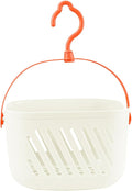 Plastic Hanging Shower Caddy with Hook Portable Kitchen Organizer Storage Basket Hanging Shower Caddy Basket for Bathroom Kitchen Pantry Bathroom Dorm Room（White）