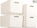 Amyup Set Of 4 Plastic Storage Bins with Lids,"10.5×8×5.5" Versatile Kitchen Pantry Organization and Storage,for Plastic Storage Container Under Bed,Under Sink Bathroom Organizer (4 Pack Medium,
