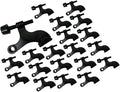 QCAA Hinge Pin Door Stopper, Zinc Die Cast, Matte Black with Black tip & Spacer, Made in Taiwan, 20 Pack