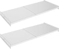 SANNO Closet Shelf Organizer and Storage, Adjustable 17-31" Tension Shelf with Heavy-Duty Adhesive - DIY Expandable Shelf Dividers for Cabinet, Pantry, Wardrobe, Kitchen, 2 Pack