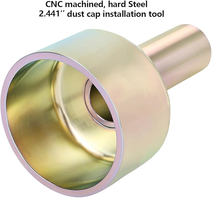 Trailer Dust Cap Installation Tool 2.441 inch Trailer Dust Cap Tool Axle Grease Cap Tool (2.441 '' Dust Cap Driver)