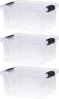 Superio Storage Bins with Lids- 3 Pack, 6.6 Qt Clear Boxes for Organizing, Stackable Plastic Containers- BPA Free, Non-Toxic, Odor Free, Organizer for Home, Office, Dorm