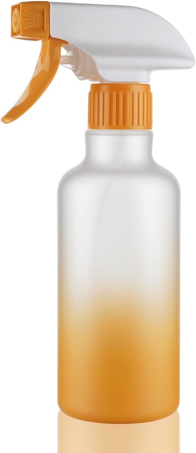 Spray Bottles Plastic Spray Bottle for Hair Mist/Stream Heavy Duty Empty Spray Bottles for Cleaning Solutions, Plants, Cooking (12oz-Yellow)