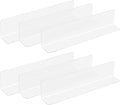 uxcell 6pcs Clear Shelf Dividers, 12"x2.4" Plastic L-Shaped Shelf Separator, Transparent Organizer Divider for Supermarket Store Commodity Classification