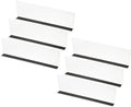 PATIKIL 6 Pack Shelf Dividers for Closet Organization, 15.7x1.57x4.7 Acrylic Magnetic Closets Separator Kitchen Cabinet Shelves Under Bed Blocker for Bedroom Kitchen Office, Clear
