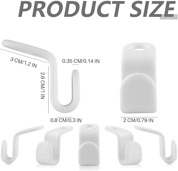 100PCS Clothes Hanger Connector Hooks, Cascading Clothes Hangers for Heavy Duty Space Saving Cascading Connection Hooks for Clothes Closet, White