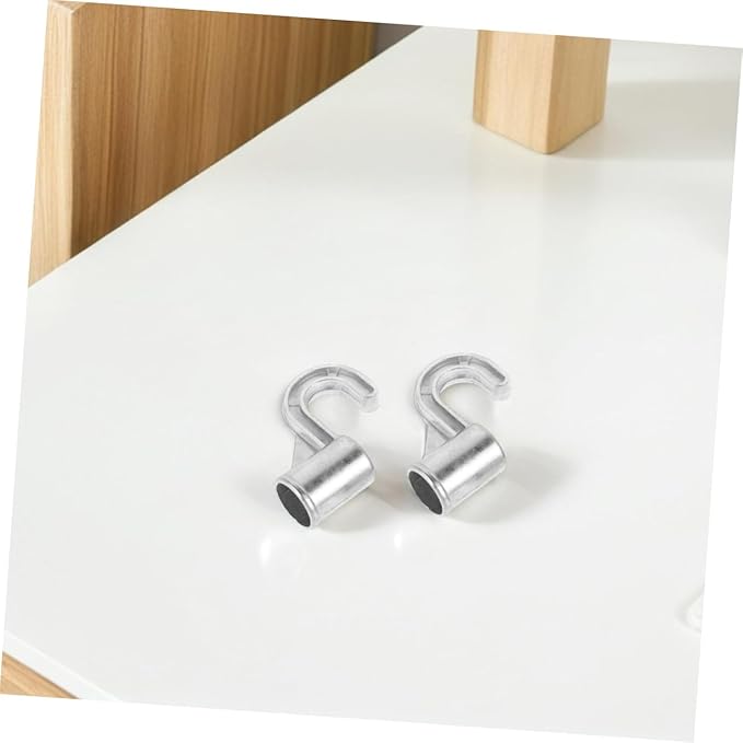 2pcs Heavy Duty Closet Rod Support Bracket Hooks for Wardrobe Organization Space Saving Hanger Connectors for Bathroom and Bedroom Easy Installation Design