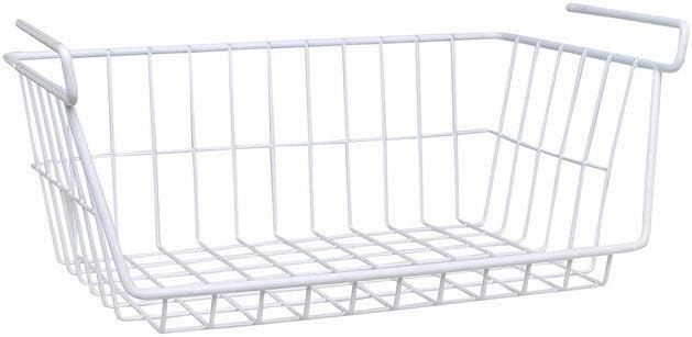 Whitmor White Wire Shelf Basket