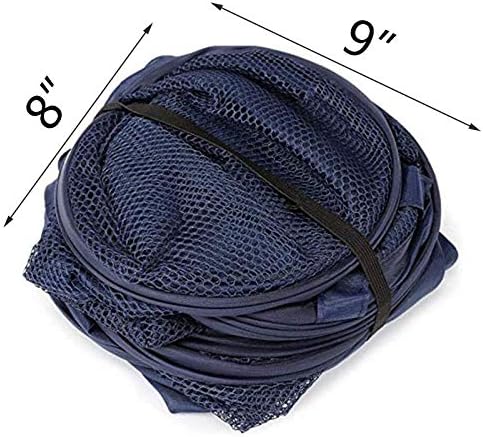 2 pop-up Laundry Hampers，Foldable mesh Laundry Baskets (Each with 2 Reinforced Handles), Blue ……